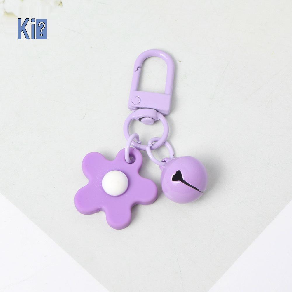 Portachiavi Campanella Fiore Smaltata Colorata - Portachiavi Colore Caramella Gioiello Ciondolo Fai da Te