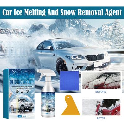 Spray Dégivrant Pare-Brise Auto Spray Fondant Neige Dégivrage Pare-Brise Glace 60ml Dégivrant Spray Voiture Anti Spray Dégivrage M7E9