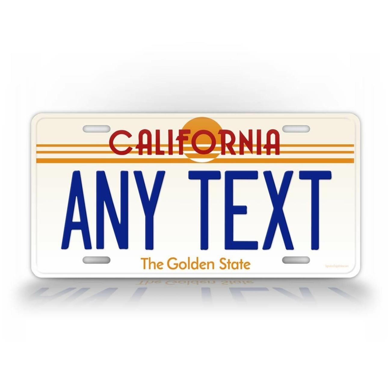 Personalized Vintage California Retro Metal Tin Sign Decorative Plaque Waterproof белый