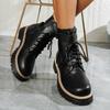 2025 New Women Leather Short Boots Outdoor Nonslip Walking Shoes Fashion Comfort Lace-up Ankle Boots Casual Female Shoes Mujer 9