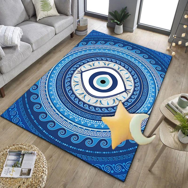 The Turkish Evil Eye Office Rug Chair Mat, Entryway Carpet, Suitable for Front Door, Bedroom, Living Room, Desk, Holiday Gift
