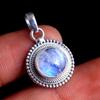 Natural Larimar Labradorite Moonstone Handmade Pendant 925 Sterling Silver Women Jewelry