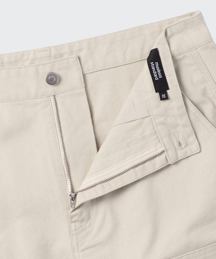 MUSINSA STANDARD Canvas Wide Double Knee Carpenter Pants [Cream]