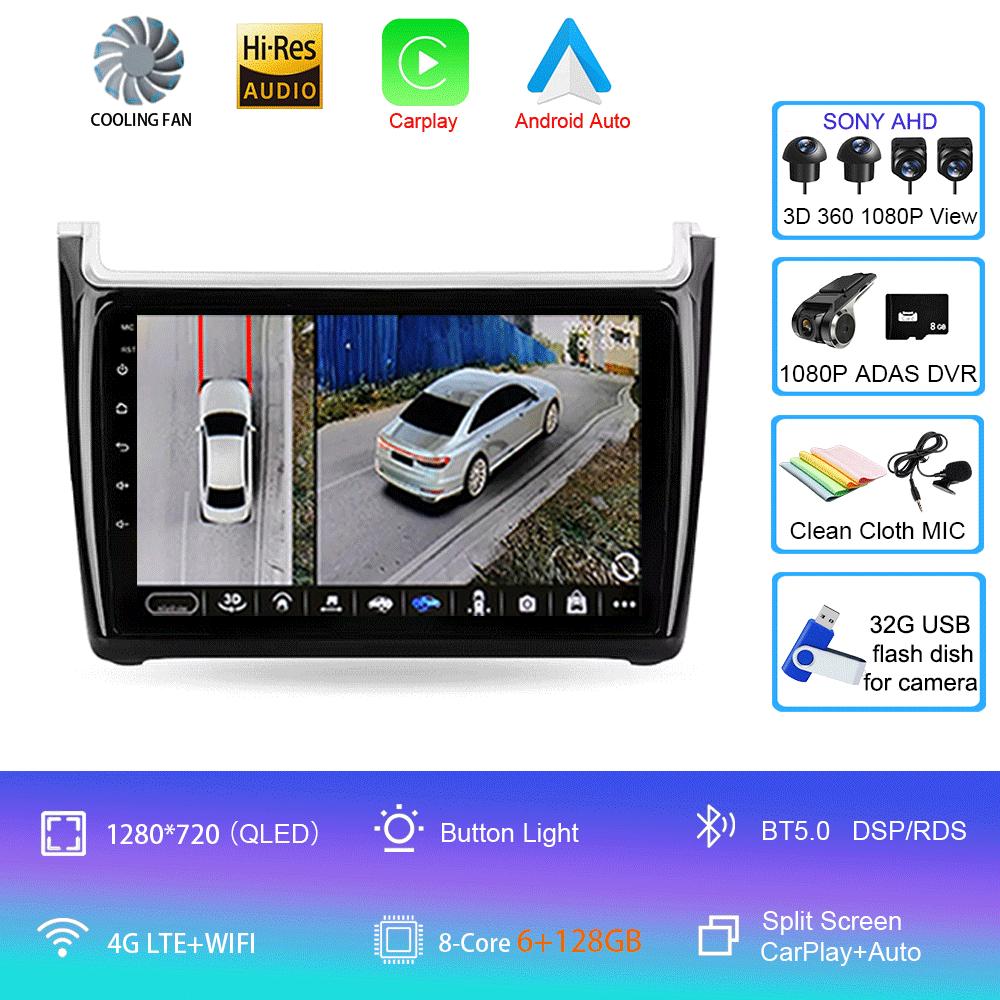 Android 14 For Volkswagen POLO 5 2008 - 2020 Car Radio Multimedia Video Player Navigation Stereo GPS No 2din 2 Din Dvd