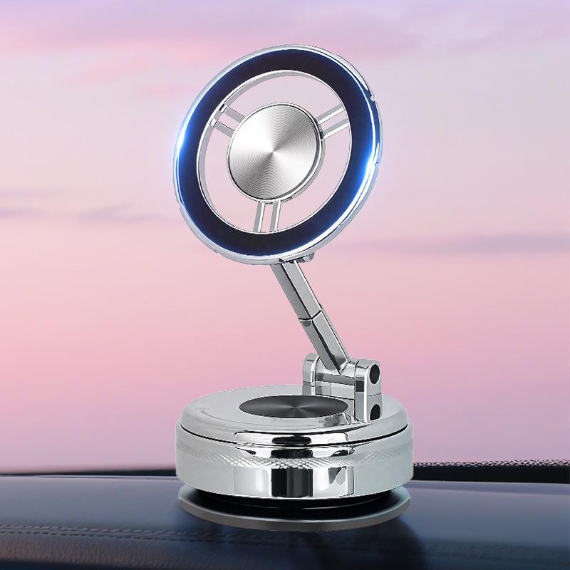 Magnetic Car Mount: Suction, Rotating, Folding Holder with Strong Magnetic Force