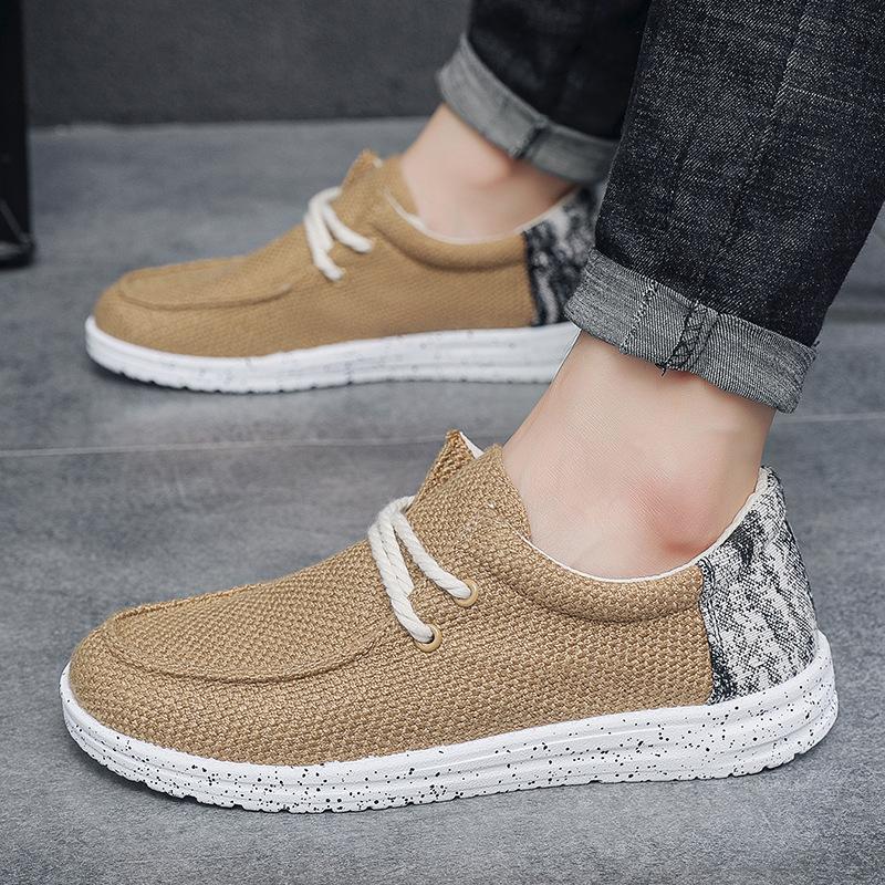 2025 Autumn New Cloth Shoes Men's Casual Shoes Men's Board Shoes Fashion Trend Youth Large Size Men's Shoes