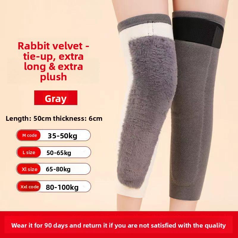 Derong Extended Straps Plus Velvet Thickened Knee Pads For Keep Warm And Non-Slip Women'S Along With Men'S Leg Warmers To Use Protect Knees