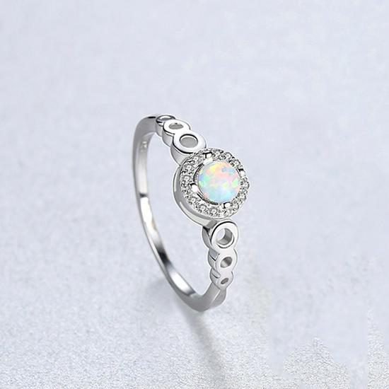 PAG&MAG Opal Ring: 925 Silver, European & American Fashion, High-End Versatile Jewelry for Women