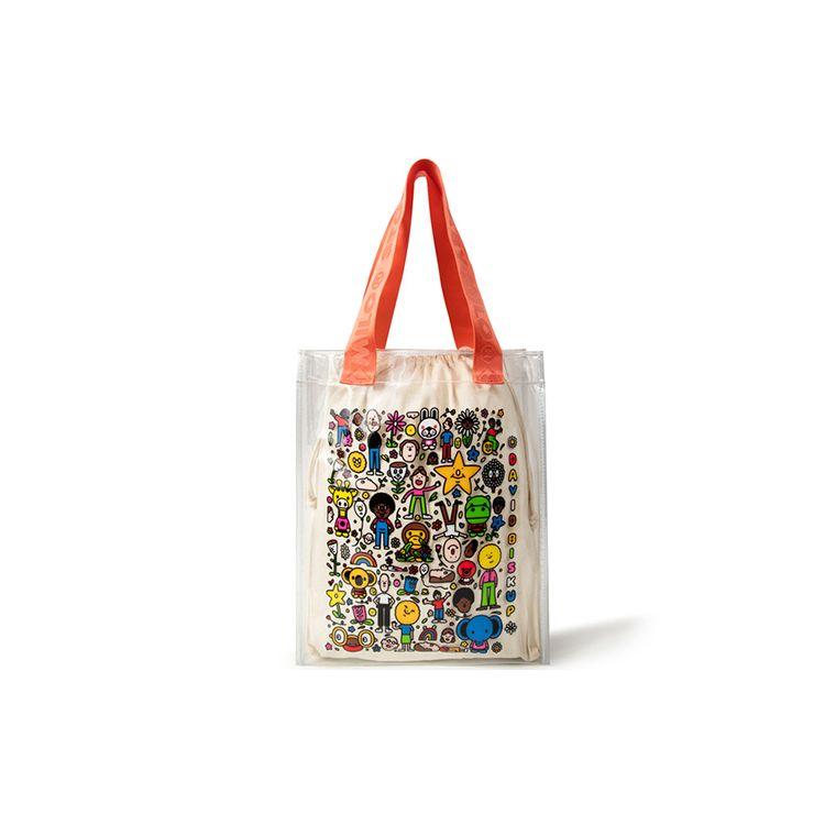 A Bathing Ape Cartoon Colorful Animal Pattern Drawstring Closure PVC Tote Bag Unisex Tote Bags White 0MXBGM9010XXI White 12990₽