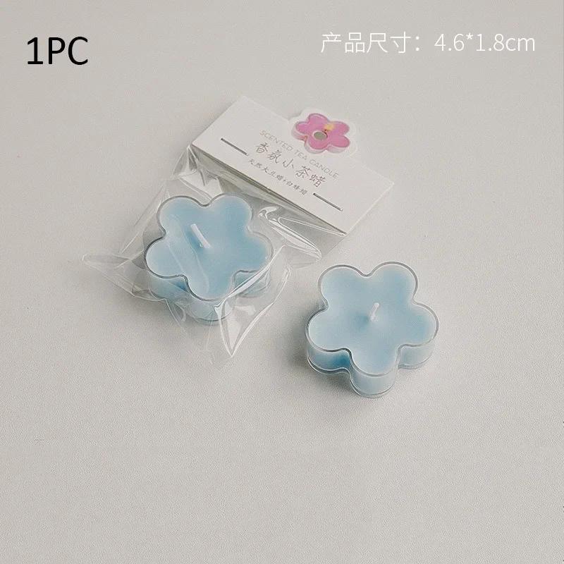 Flower Candle 4h Tea Light Scented Candle Aromatherapy Soy Wax Candles Wedding Birthday Candle Party Home Decoration