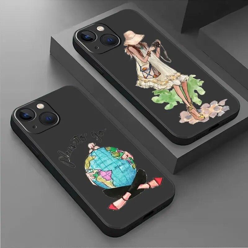 Pretty Girl Lady Phone Case For iPhone Samsung Galaxy Redmi Xiaomi Oppo OnePlus Note S A 7 8 9 10 11 12 13 14 20 21 22 23 53 54 Pro Max Plus Ultra