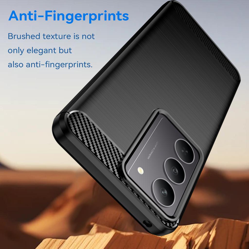 Pentru husă Realme C75 Pentru Realme C75x C55 C53 C51 C35 C33 C30 C61 C63 C65 C67 C75 Husă Bară de protecție din silicon rezistent la șocuri din fibră de carbon