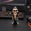 Year-round Skull Decoration Halloween Skeleton Warrior Sculpture, Resin Art Soldier Figurine Statue Home Decor, Gunner Hand-painted Model Ornaments