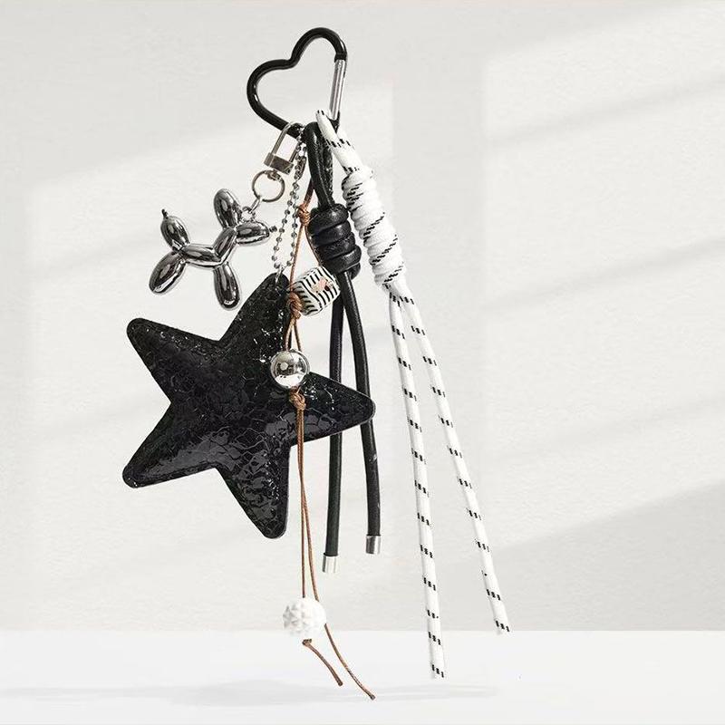 Five-pointed Star VersatileWomen Handbag Hanging Decoration Fashion PU Leather Star Bag Pendant