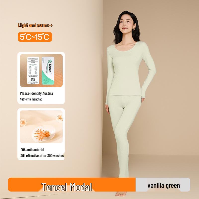 10A Antibacterial Modal Women's Warm High-Elastic Base Layer Set