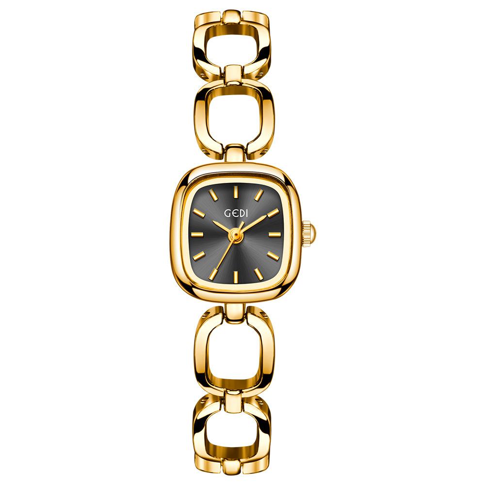 Light Luxury High-End Bracelet Watch Women'S Niche High-Value Retro Small Square Quartz Watch