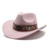 JYL TS DIY  Felt Hat Unisex Ethnic Western  Cowboy Jazz Hat