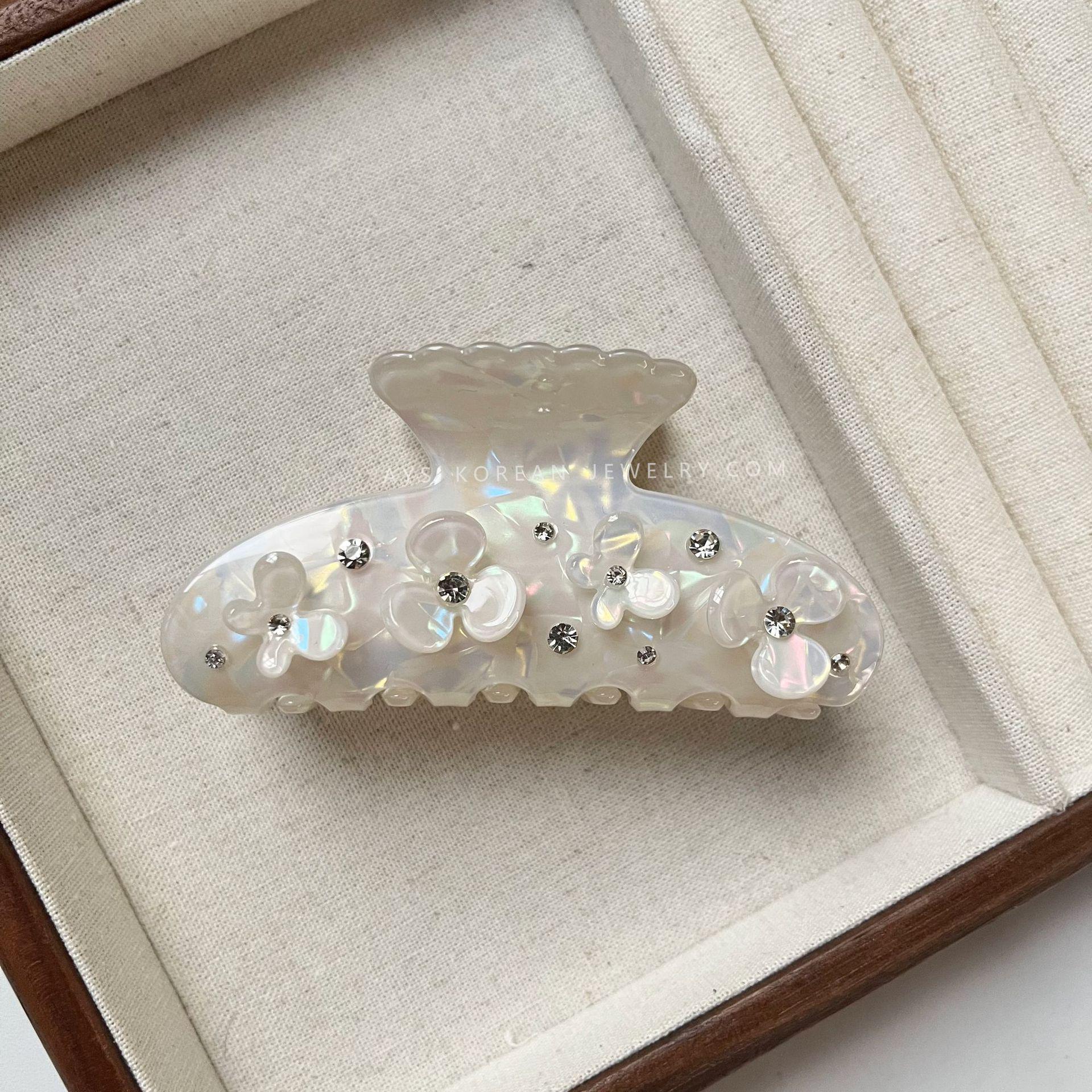 

Заколка для волос Aiyisi в корейском стиле «Лесной цветок» со стразами — креативная заколка в виде акулы для милой девушки.