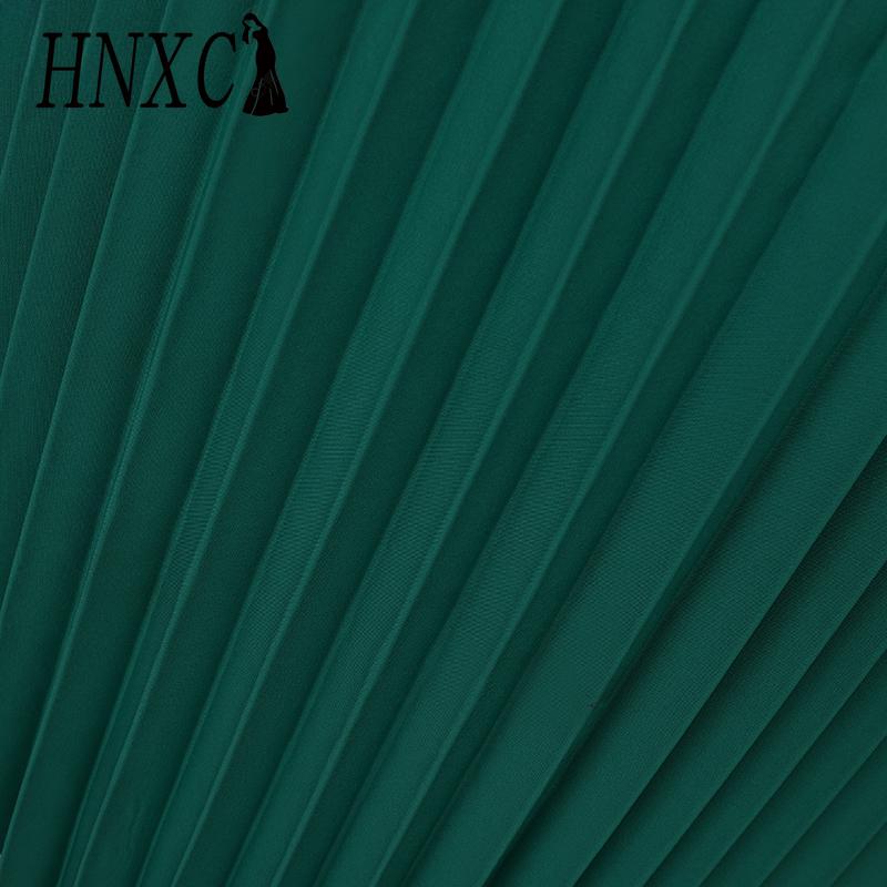 HNXC Dámské ležérní letní krátké rukávy s kulatým výstřihem a skládané šaty