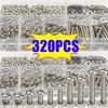 320-Piece Phillips Round Head Screw, Bolt, Nut & Washer Kit (M2-M5)