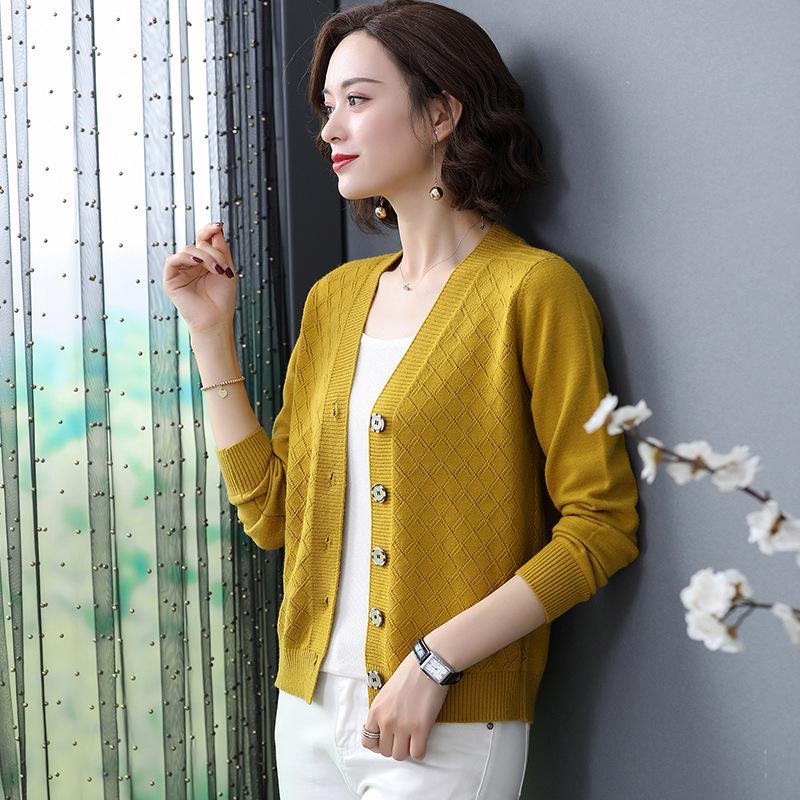 2025 Autumn/Winter Women's Elegant Short Knit Cardigan - Loose Casual Shawl Sweater