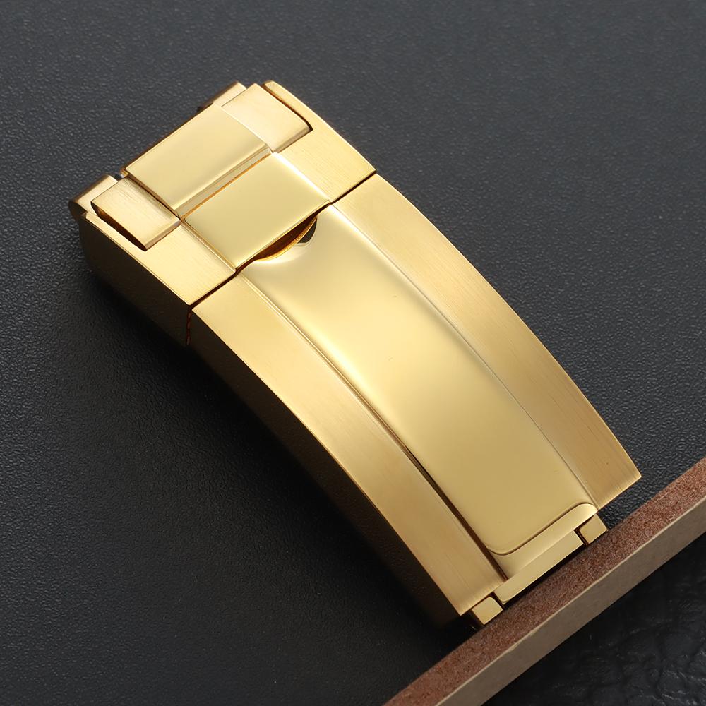 Luxury Watch Buckle for Rolex DAYTONA SUBMARINER GMT Watch Band Clasp Stainless Steel Fine-tuning Pull Button 9X16mm Buckles