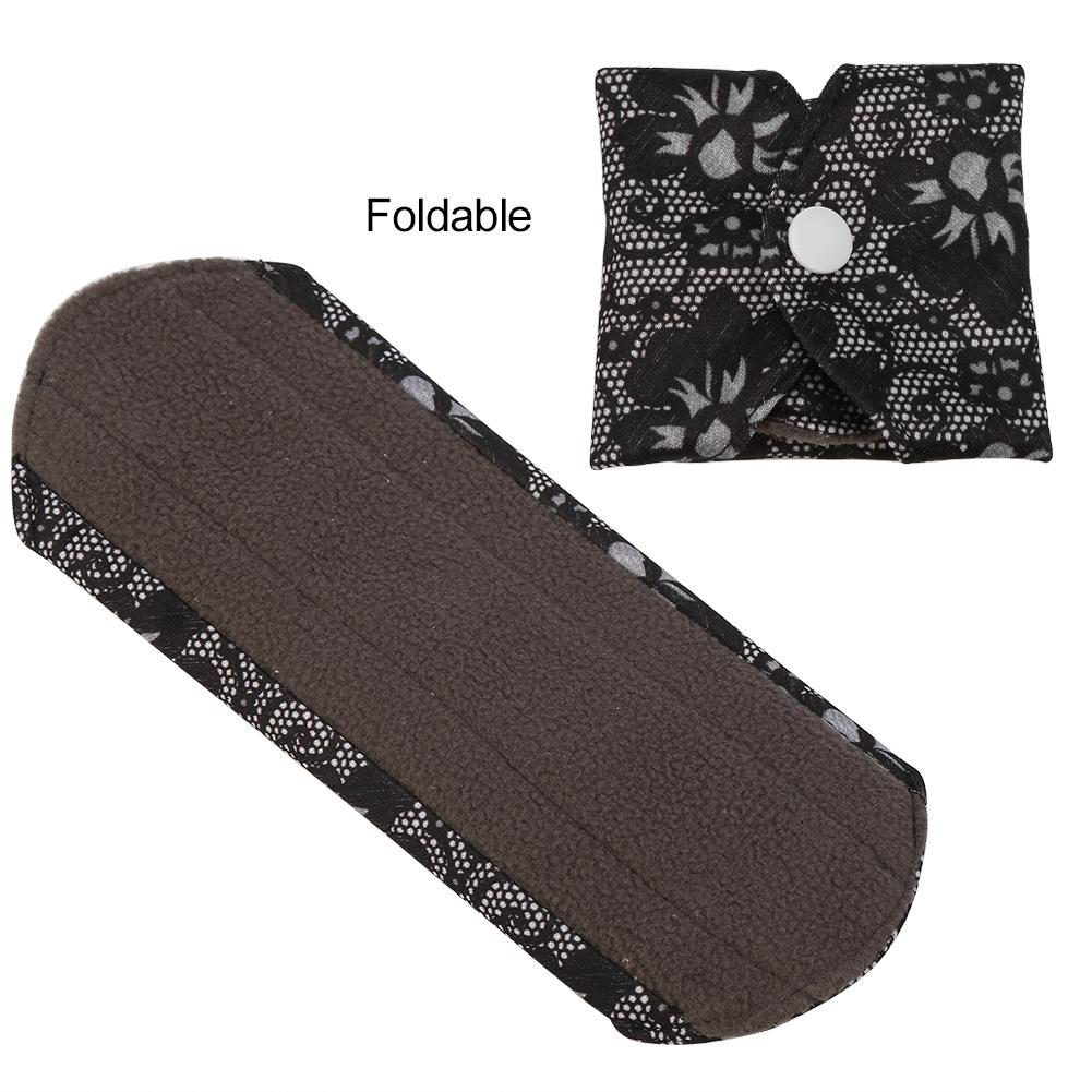 6 Styles Reusable Charcoal Bamboo Menstrual Pads Washable Panty Liner Sanitary Cloth