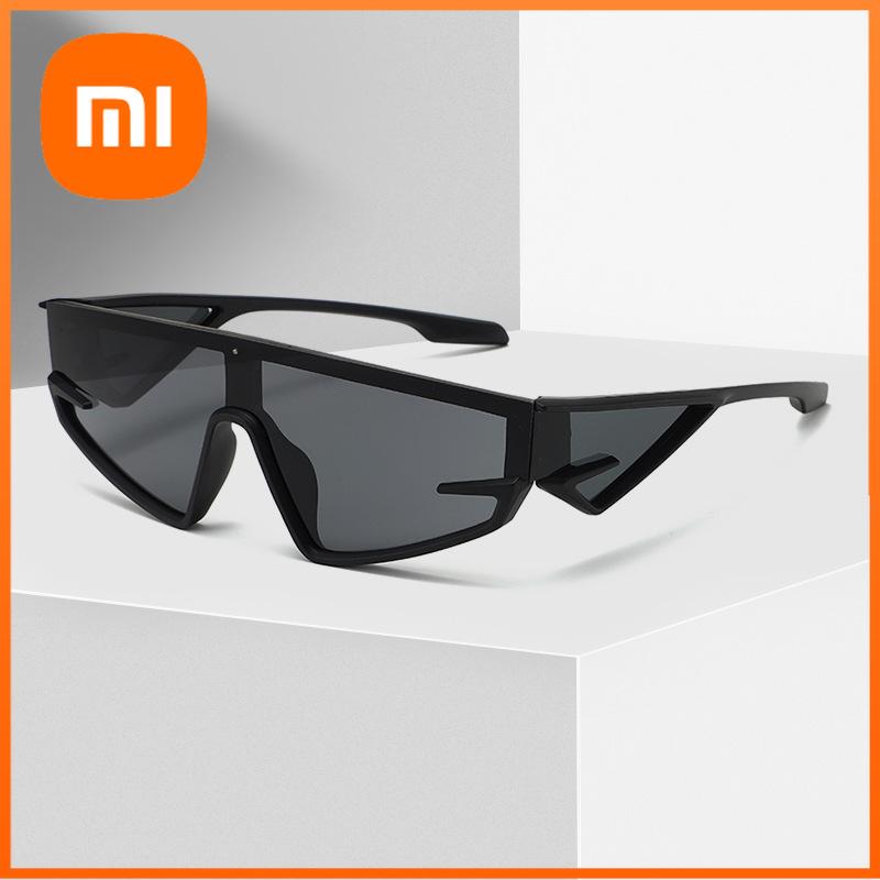 Xiaomi Futuristic Cyberpunk Wrap Around Sunglasses Unisex Y2K One Piece UV400 Sport Shades Fashion Street Party Outdoor Eyewear