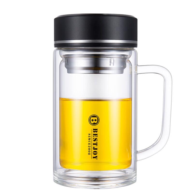 Fuguang Shixi Double-Layer Borosilicate Glass Mug with Filter