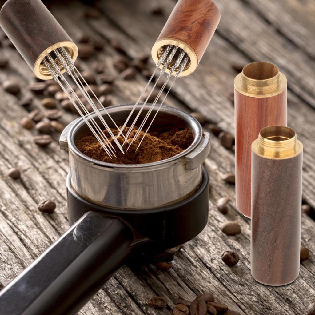 Coffee Tamper Distributor Coffee Maker Accessory Stainless Steel 8 Pins Espresso Distribution Tool Espresso Stirrer Tool