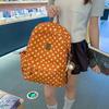 Schoolbag Korean Polka Dot Niche Design Backpack Female Middle School and College Student Schoolbag Lightweight Japanese Large-capacity Backpack 