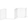 Vidaxl Foldable Dog Gate, With Door, 4 Panels, White, 320 Cm