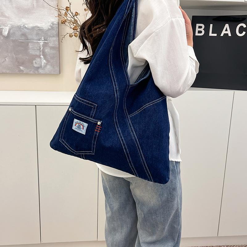 Korean Version of Retro Lazy Wind Niche Tote Bag 2025 Fashion Spring College Student Class Commute Shoulder Messenger Bag