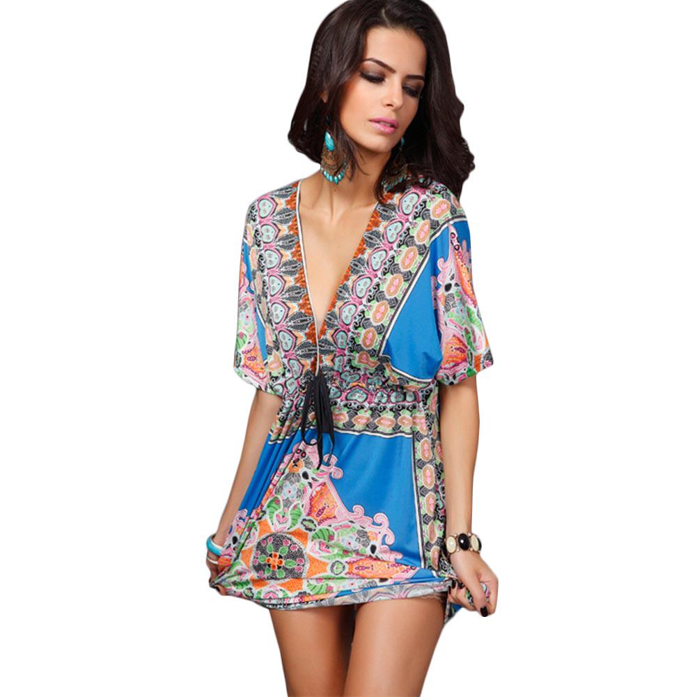kaftan mini dress