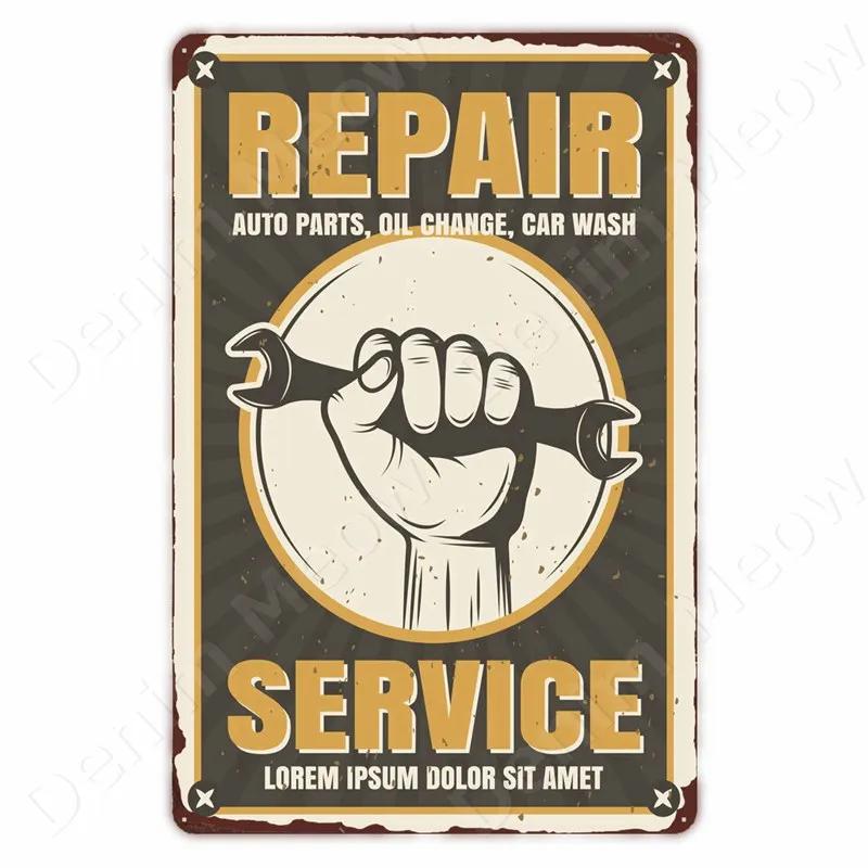 Vintage Metal Sign for Man Cave Garage, Classic Car, Gasoline Plaque Posters, Auto Repair Service, Tin Sign, Wall Decor