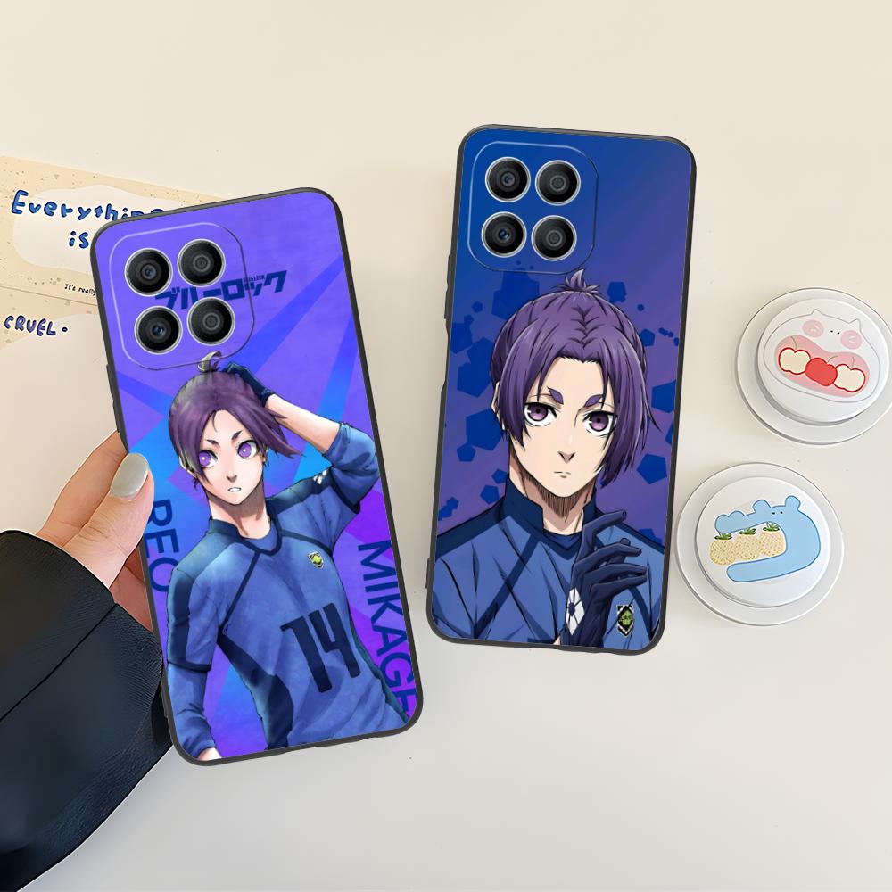Blue Lock Reo Mikage Matte TPU Mobile Phone Case for Honor 90 80 70 60 50 30 20 10 9 8 7 Pro S SE Lite 5G Printing Cover