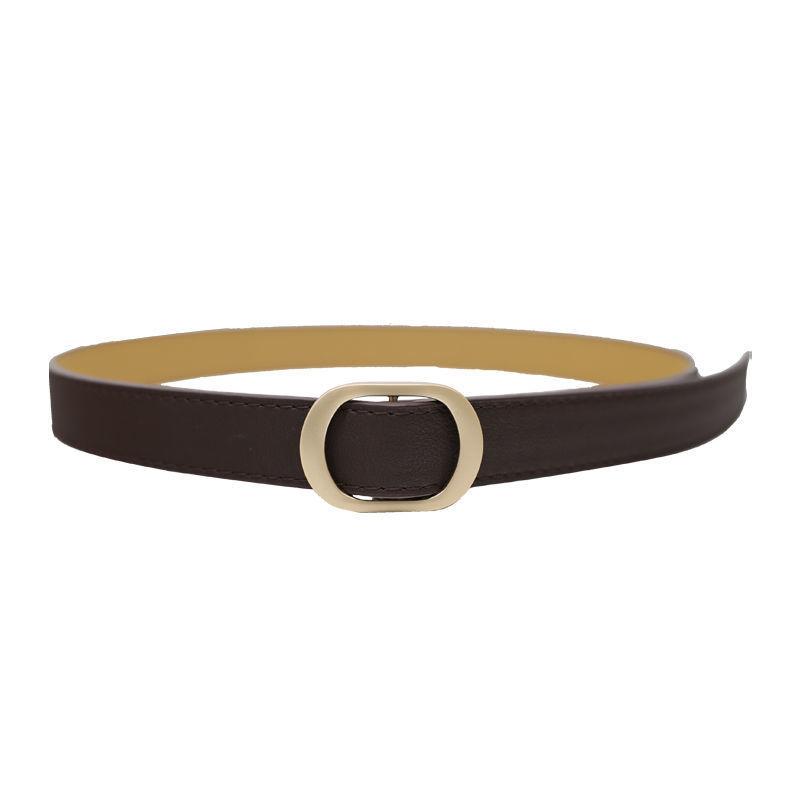 Pu Trendy Black Jeans For Women With Fashionable Belt Offering Retro Appeal Vintage