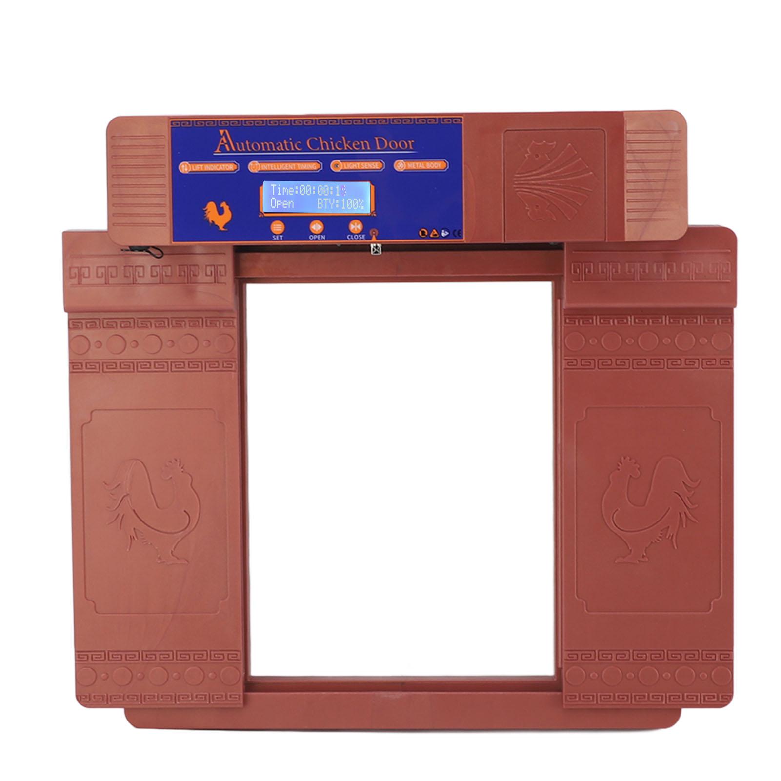 Solar Automatic Chicken Coop Door Double Open Type Remote Control Timing Chicken Coop Door for   Goose Farm