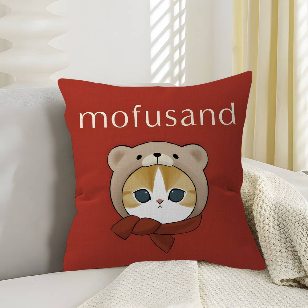 M-Mofusand-Cat Pillow Cover for Bedroom Room and Living Room Sofa Decorative Cushion Cover