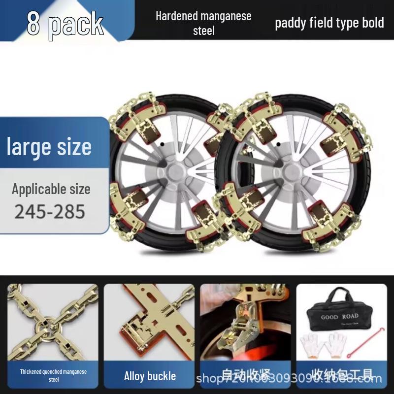 Universelle Anti-Rutsch-Schneeketten für Limousinen, SUVs und Geländewagen