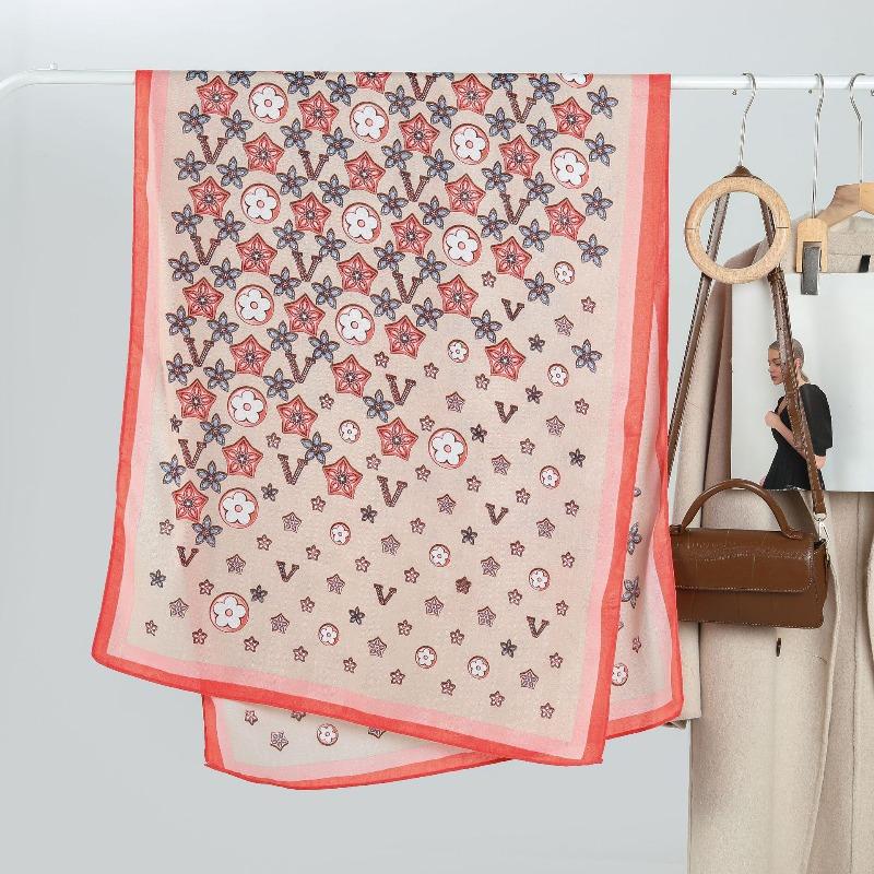 New women's printed scarf silk scarf high-end big-name autumn and winter decoration warm thin shawl scarf