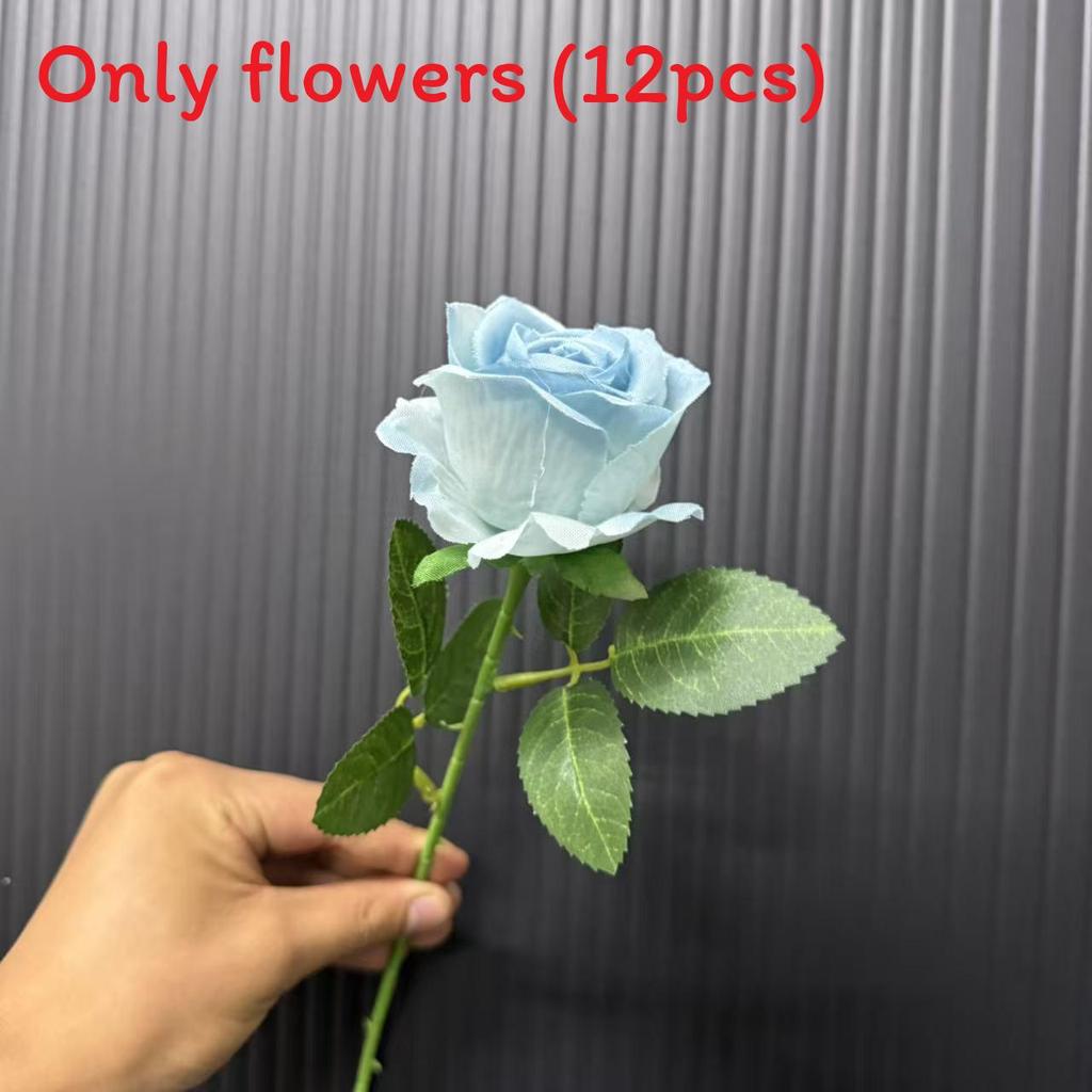 Gothic Style Silk Rose Artificial Flower With Curved Stem For Wedding And Party Arrangements