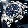 LIGE Fashion Men's Watches Silicone Strap Simple Sports Military Date 30M Waterproof Quartz Mens Wristwatches Relogios Masculino
