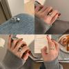 Minimalist Geometric Open Ring Copper Fashionable Adjustable Finger Jewelry Women For