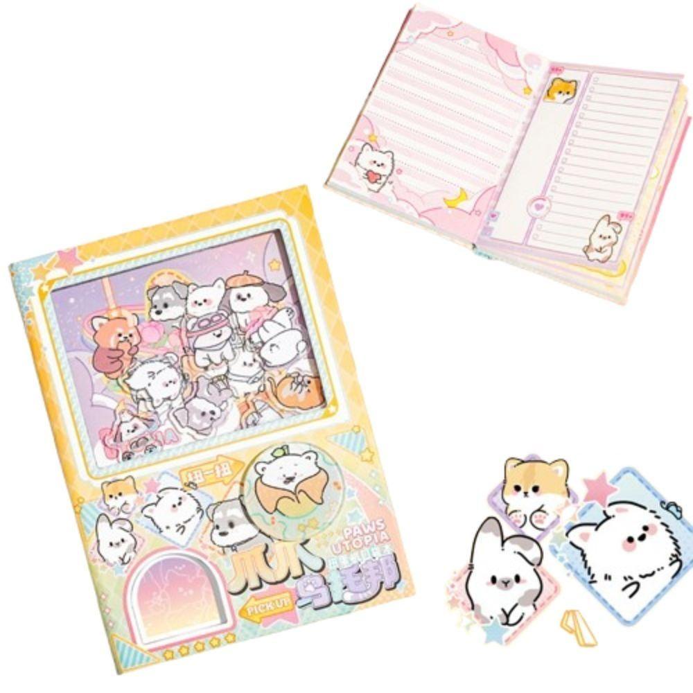 Shaking Cartoon Notebook Color Inner Page Square Writing Pad Portable Small Notepad  Student