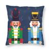 Nutcracker Doll Print Sofa Cushion Cover Pillowcase Home Decoration Party Car Bedding