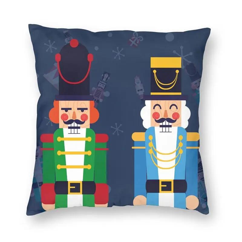 Nutcracker Doll Print Sofa Cushion Cover Pillowcase Home Decoration Party Car Bedding