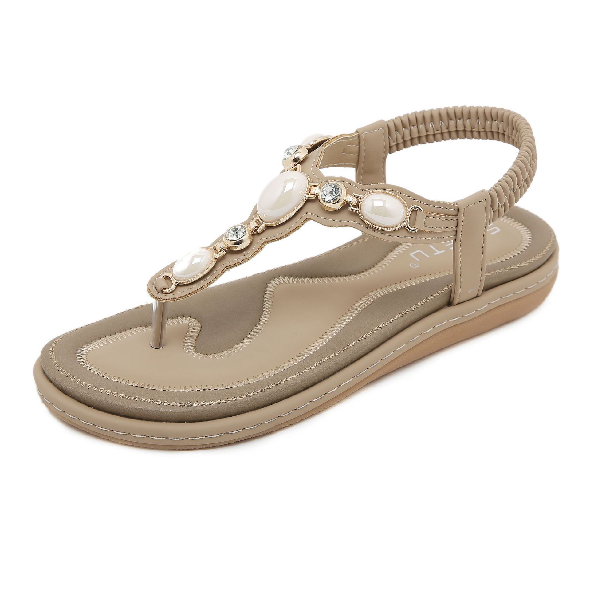 

New comfortable casual fashion flat sandals women s seaside beach 42 чорний