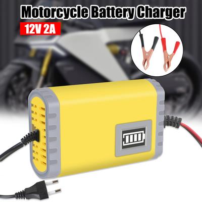 EU US Plug Universal For 3-20AH Lead Acid Batteries Smart Motorcycle Battery Charger DC 12V 2A Output AC 110-220V Input