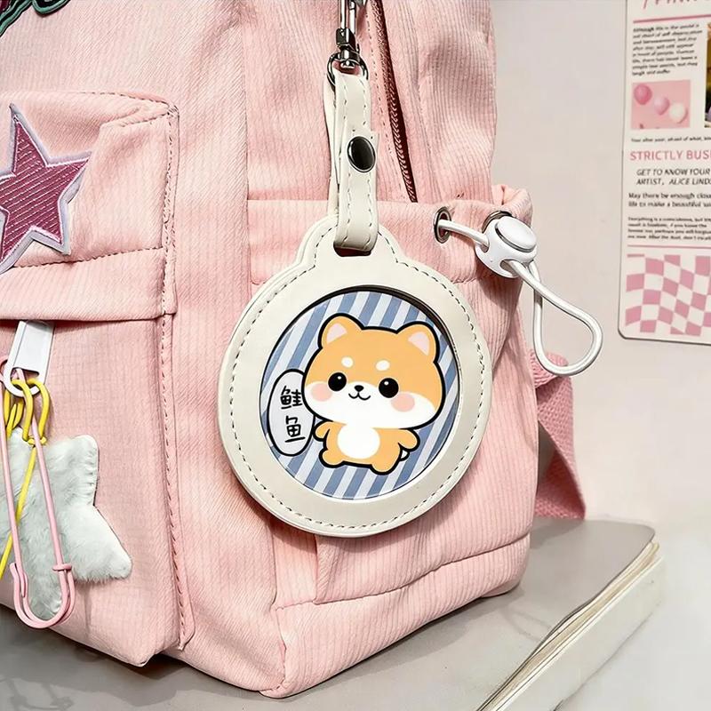 Protective Round Badge Case 58/75Mm Waterproof Transparent Window Display Bag With Hangable Fan Supplies 1/2 Pcs